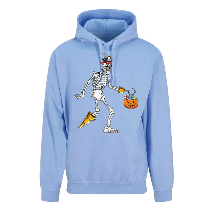 Bigfoot Halloween Costume Sasquatch Skeleton Pirate Yeti Funny Unisex Surf Hoodie