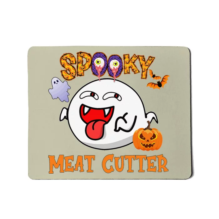 Boo Halloween Costume Spooky Meat Cutter Mousepad