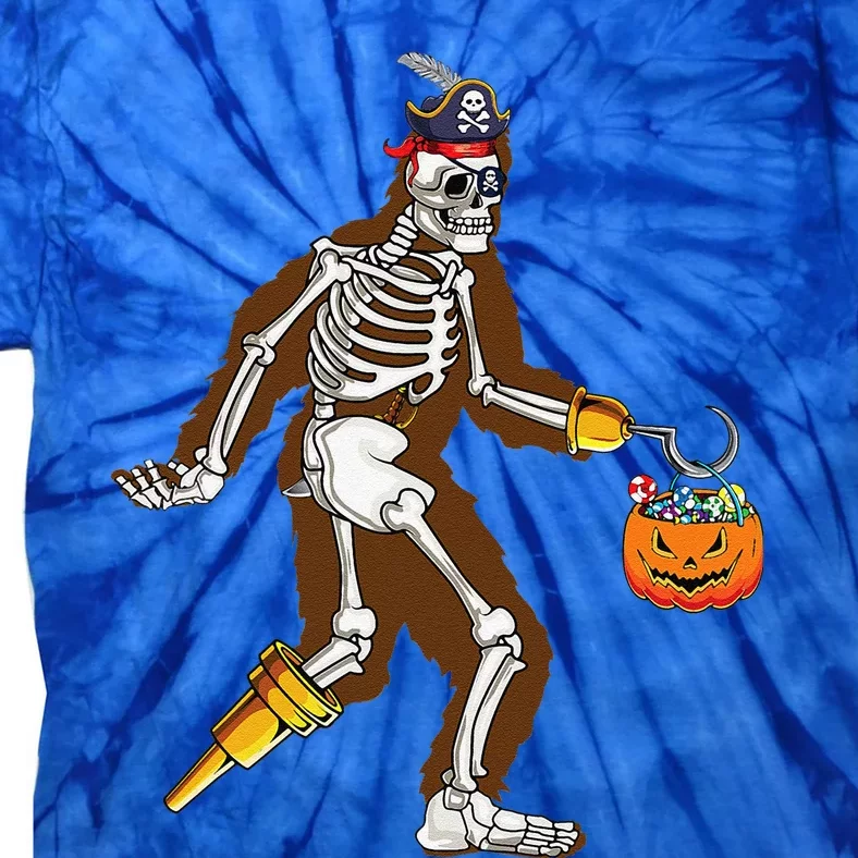 Bigfoot Halloween Costume Sasquatch Skeleton Pirate Yeti Gift Tie-Dye T-Shirt