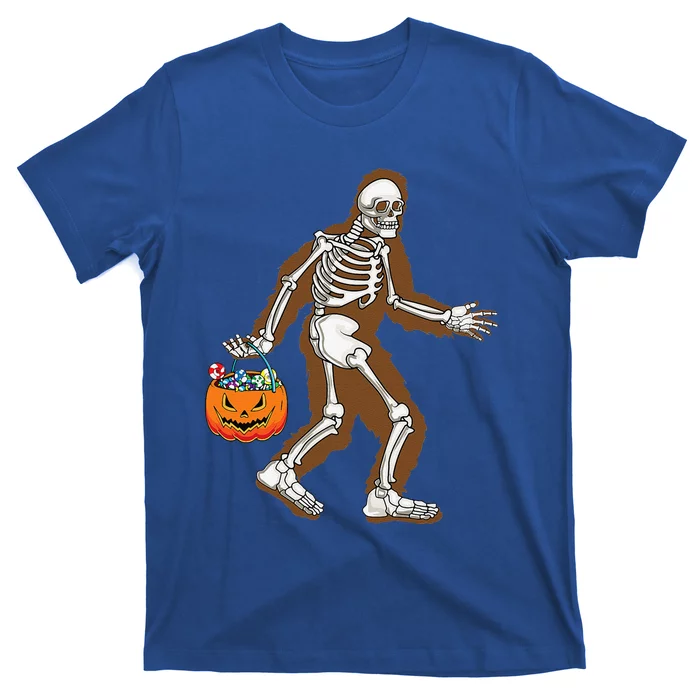 Bigfoot Halloween Costume Sasquatch Skeleton Spooky Yeti Day T-Shirt