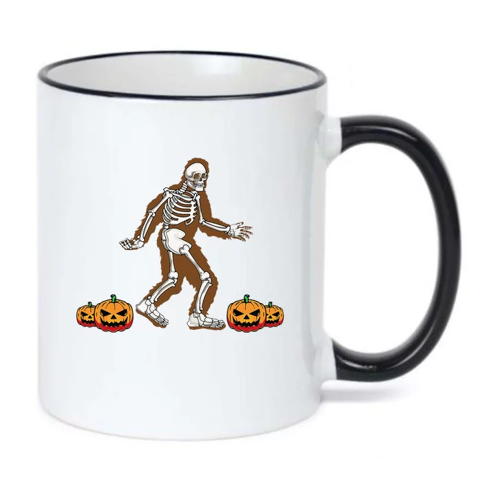 Bigfoot Halloween Costume Sasquatch Skeleton Spooky Yeti Funny Black Color Changing Mug