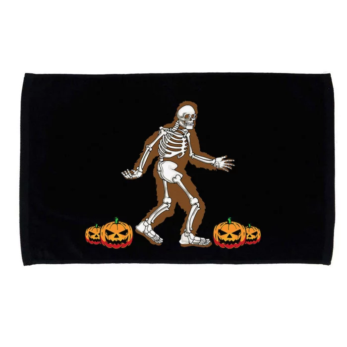 Bigfoot Halloween Costume Sasquatch Skeleton Spooky Yeti Funny Microfiber Hand Towel