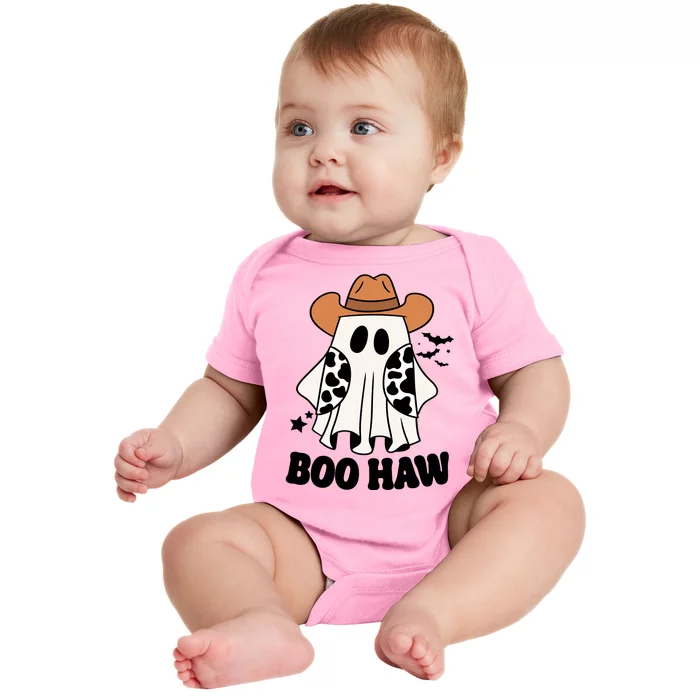 Boo Haw Country Ghost Funny Halloween Baby Bodysuit