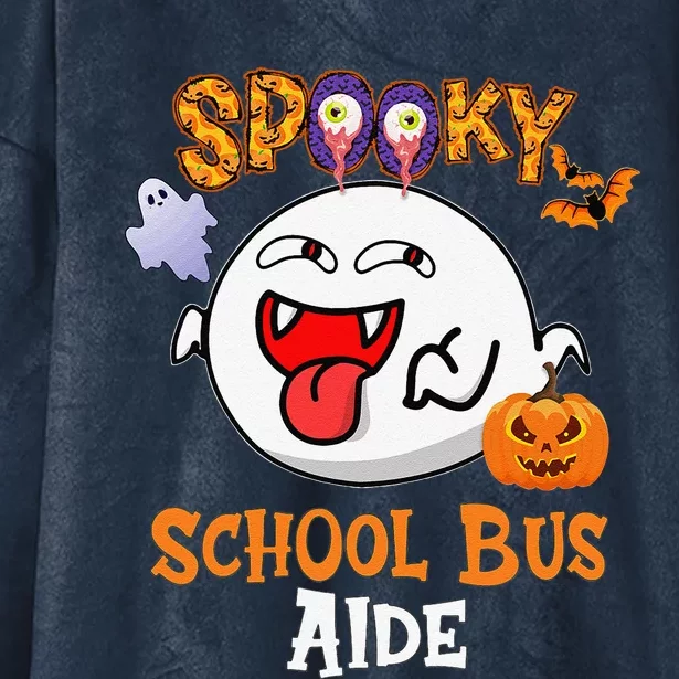 Boo Halloween Costume Spooky School Bus Aide Hooded Wearable Blanket