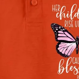 Butterfly Her Children Rise Up And Call Her Blessed Dry Zone Grid Performance Polo