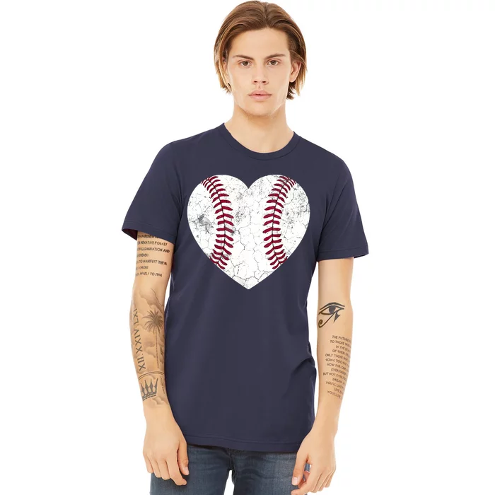 Baseball Heart Cute Mom Dad Brother Sister Family Baseball Premium T-Shirt