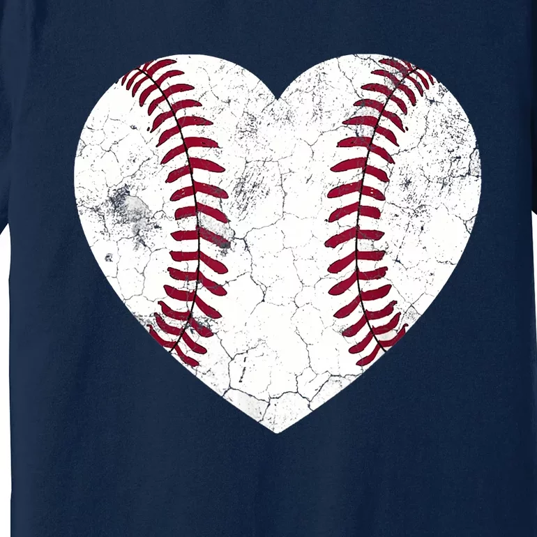 Baseball Heart Cute Mom Dad Brother Sister Family Baseball Premium T-Shirt