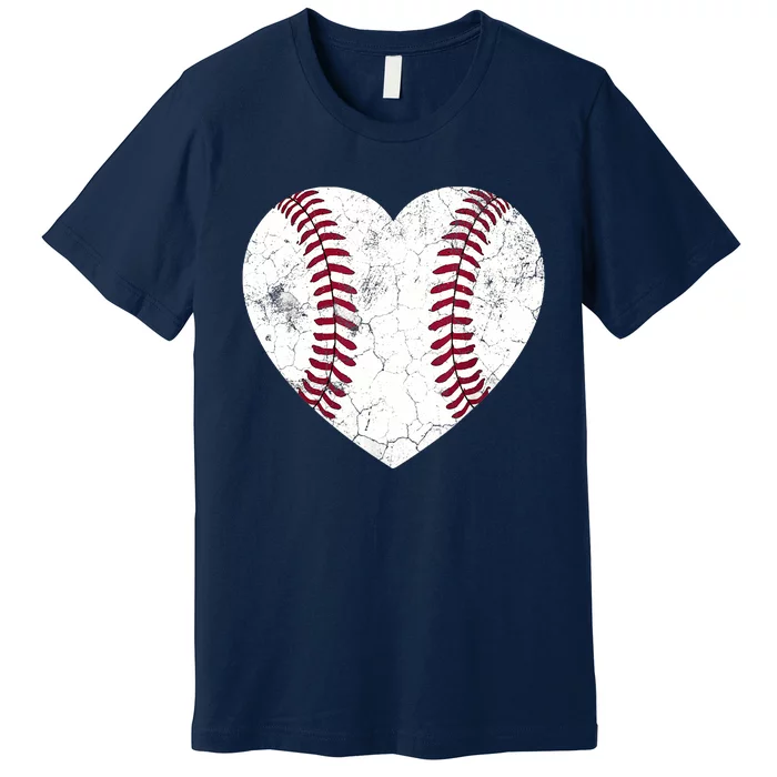 Baseball Heart Cute Mom Dad Brother Sister Family Baseball Premium T-Shirt