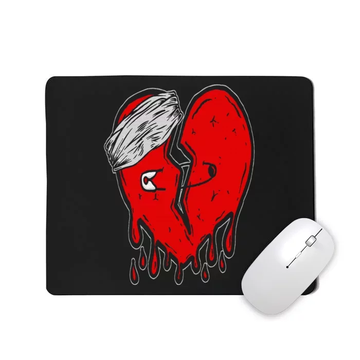 Broken Heart Cute Heartbroken Love Mousepad