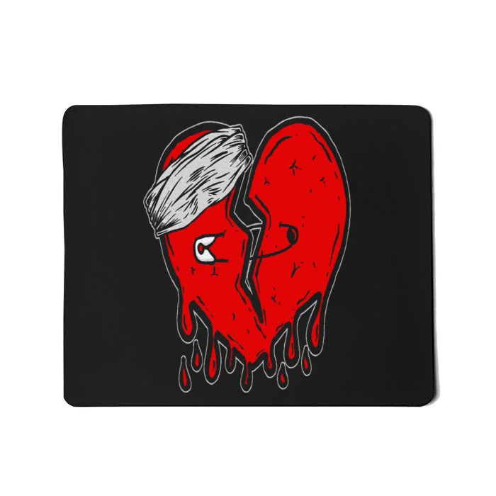 Broken Heart Cute Heartbroken Love Mousepad