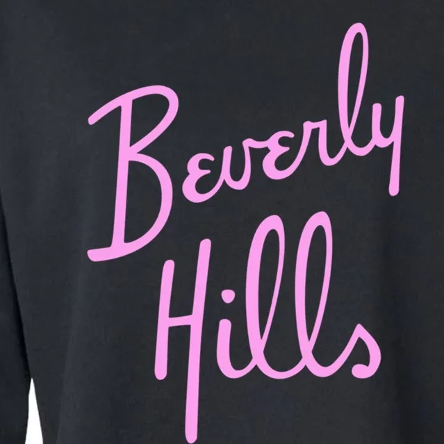 Beverly Hills California Hotel Souvenir Valley Girl Pride CA Cropped Pullover Crew