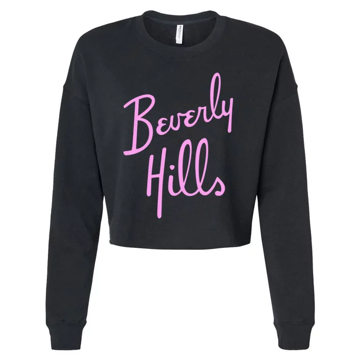 Beverly Hills California Hotel Souvenir Valley Girl Pride CA Cropped Pullover Crew