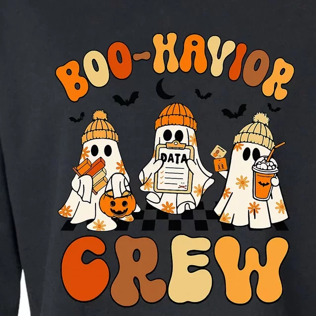 Boo Havior Crew Behavior Analyst Halloween Aba Rbt Cropped Pullover Crew