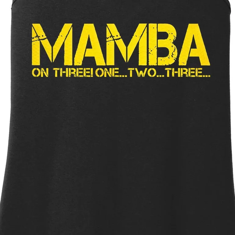 Basketball Hoop Champion M.A.M.B.A. On Three Motivation Ladies Essential Tank