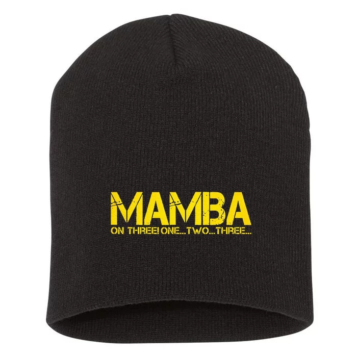 Basketball Hoop Champion M.A.M.B.A. On Three Motivation Short Acrylic Beanie