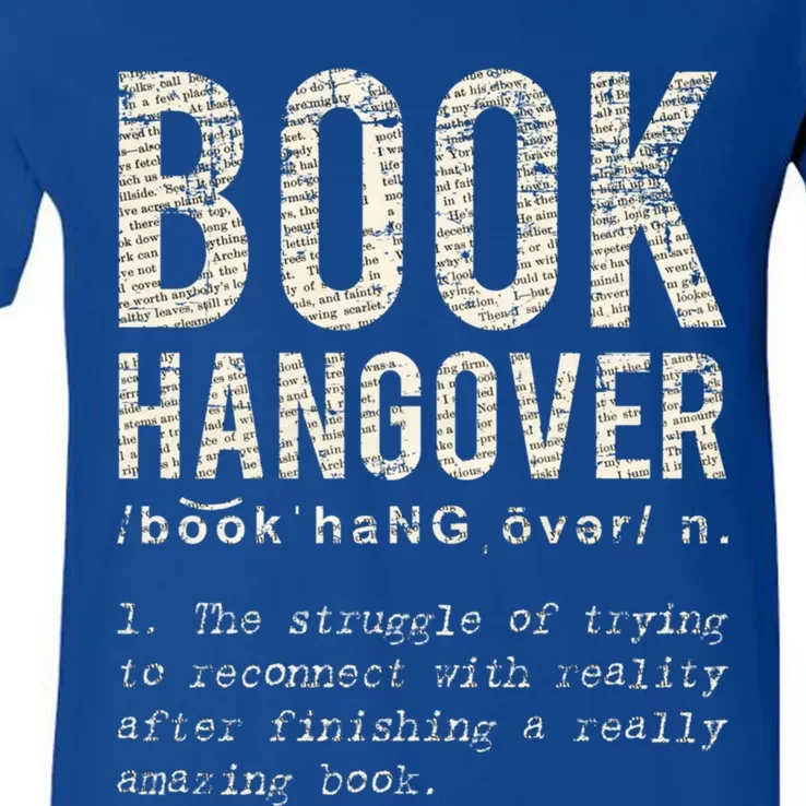 Book Hangover Cute Gift For Book Lovers Book Worm V-Neck T-Shirt