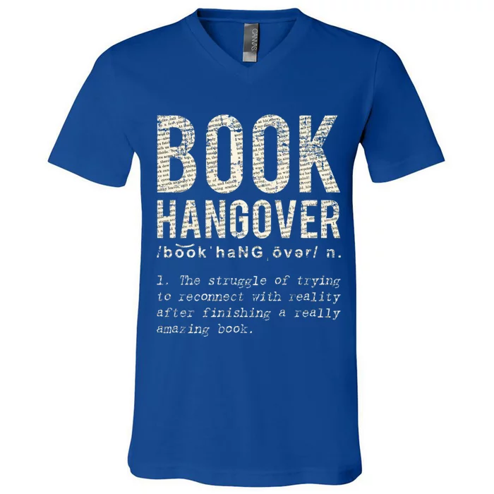 Book Hangover Cute Gift For Book Lovers Book Worm V-Neck T-Shirt