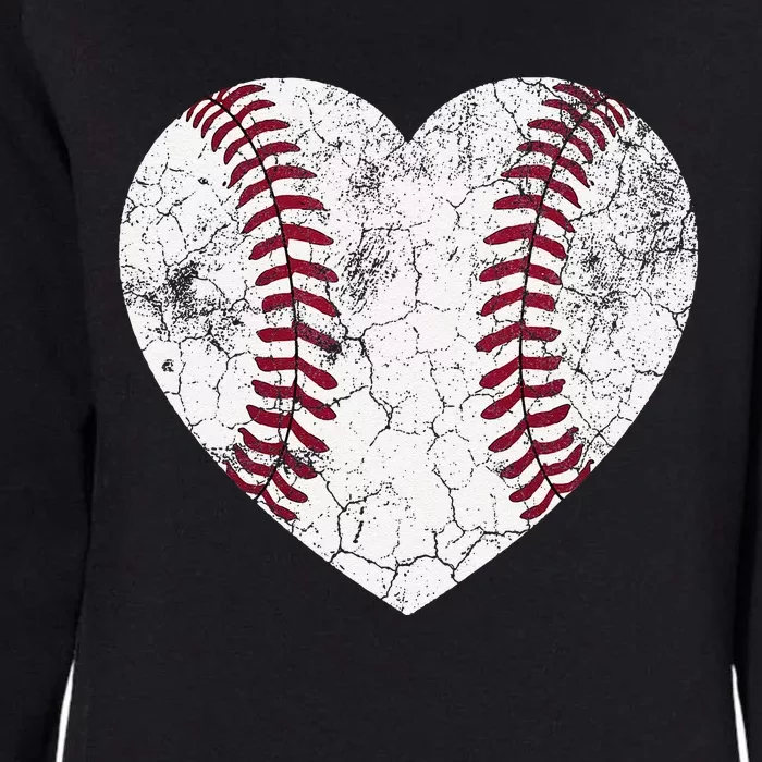 Baseball Heart Cute Mom Dad Softball Gift Womens California Wash Sweatshirt