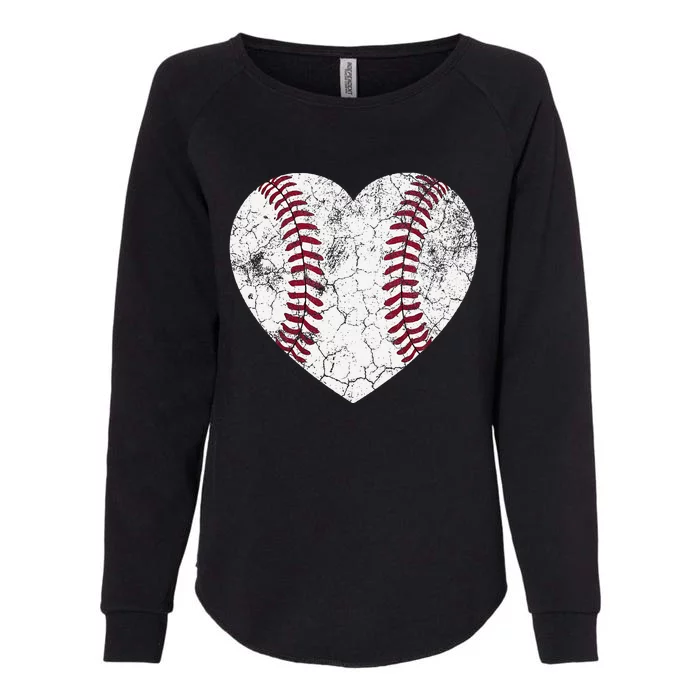 Baseball Heart Cute Mom Dad Softball Gift Womens California Wash Sweatshirt