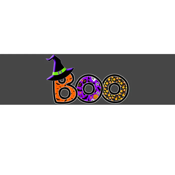 Boo Halloween Costume Spiders Ghosts Pumkin & Witch Hat Bumper Sticker