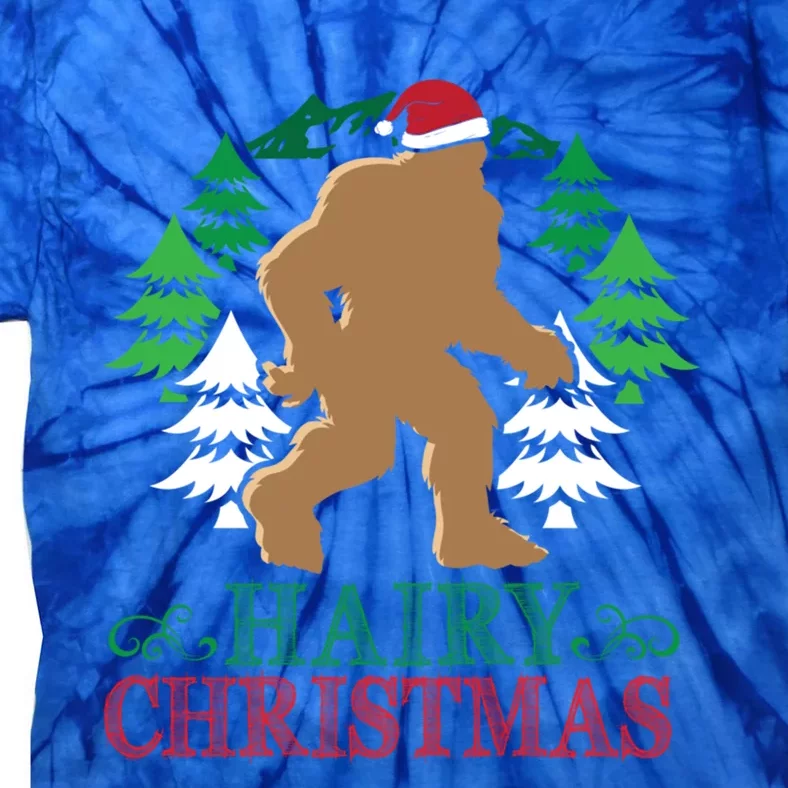 Bigfoot Hairy Christmas Holiday Sasquatch Funny Xmas Gift Tie-Dye T-Shirt