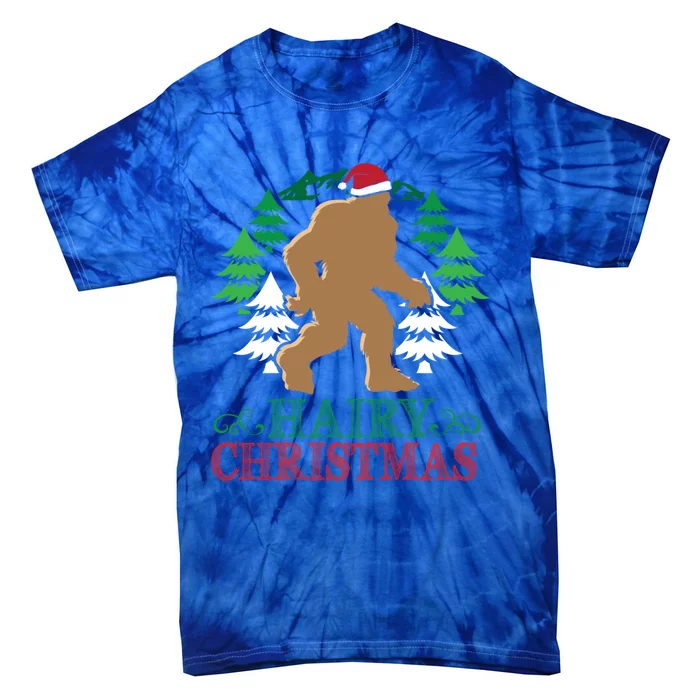 Bigfoot Hairy Christmas Holiday Sasquatch Funny Xmas Gift Tie-Dye T-Shirt