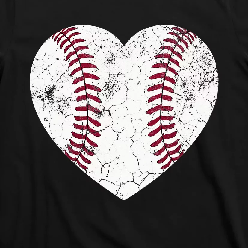 Baseball Heart Cute Mom Softball Gift mother's dsy T-Shirt