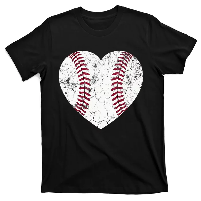 Baseball Heart Cute Mom Softball Gift mother's dsy T-Shirt