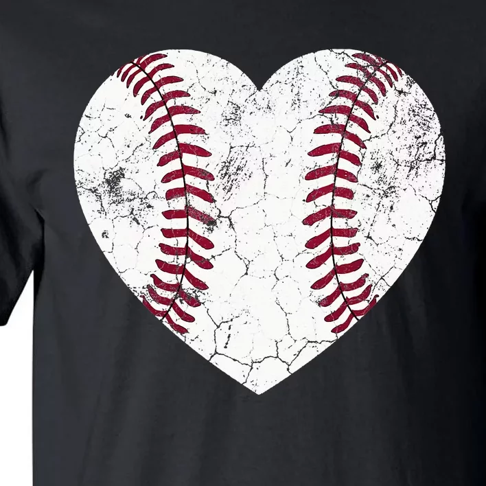 Baseball Heart Cute Mom Softball Gift mother's dsy Tall T-Shirt