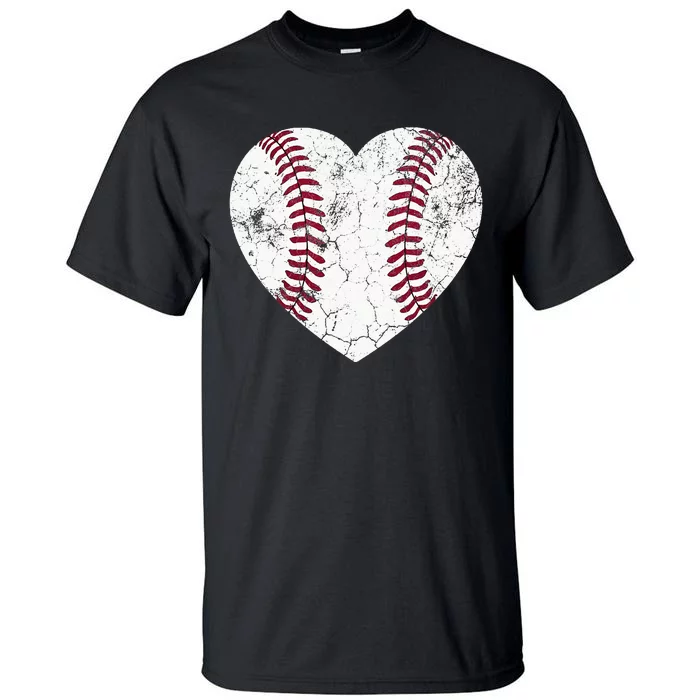 Baseball Heart Cute Mom Softball Gift mother's dsy Tall T-Shirt