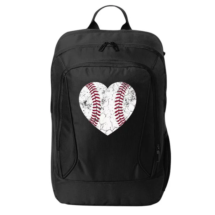 Baseball Heart Cute Mom Softball Gift mother's dsy City Backpack