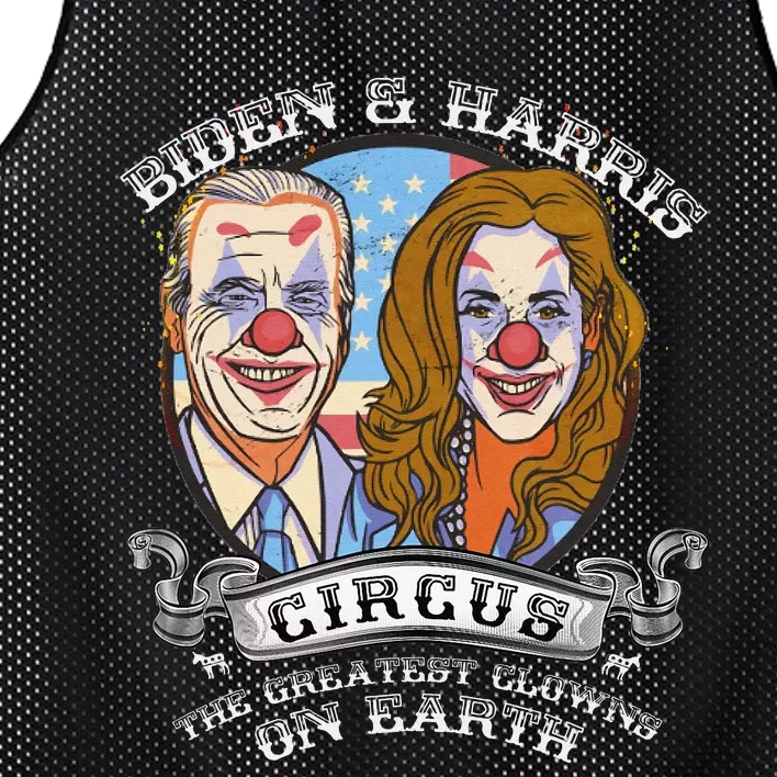 Biden Harris Circus Greatest Clowns on Earth Anti Biden Mesh Reversible Basketball Jersey Tank