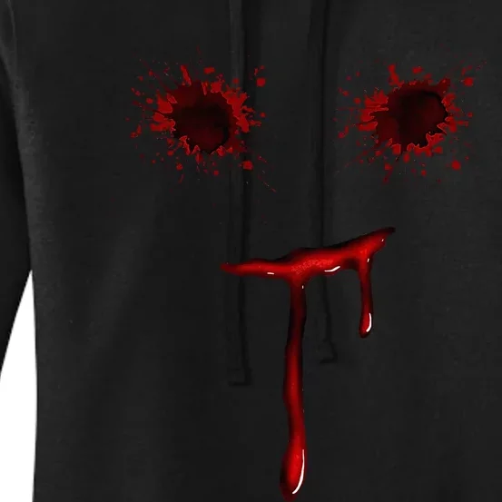 Bloody Halloween Costume Blood Splatter Smile Women's Pullover Hoodie