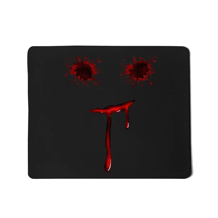 Bloody Halloween Costume Blood Splatter Smile Mousepad