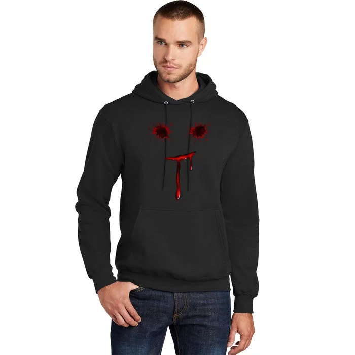 Bloody Halloween Costume Blood Splatter Smile Tall Hoodie