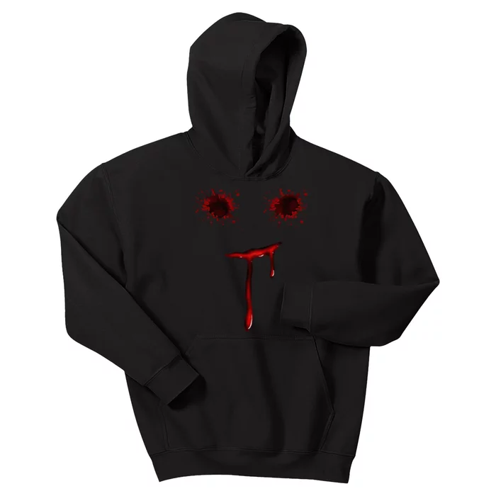 Bloody Halloween Costume Blood Splatter Smile Kids Hoodie