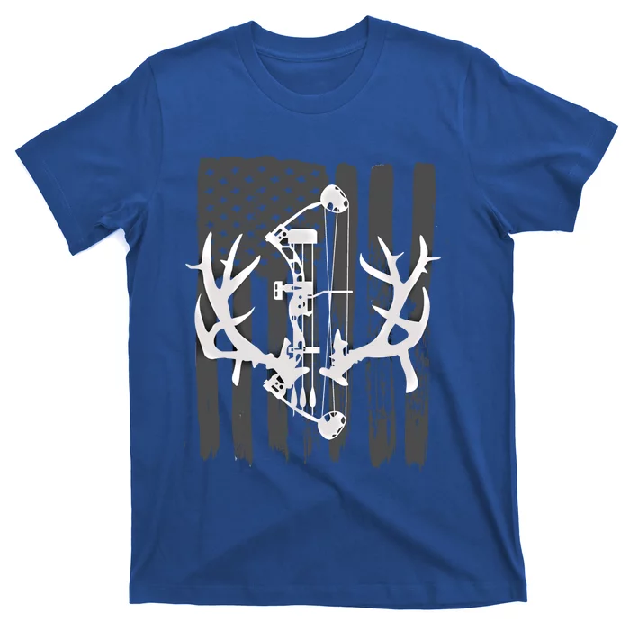 Bow Hunting Cool Gift: American Flag Archery Cool Gift For Hunters T-Shirt