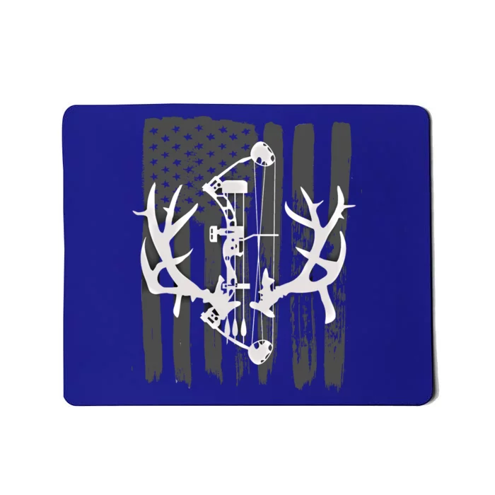 Bow Hunting Cool Gift: American Flag Archery Cool Gift For Hunters Mousepad