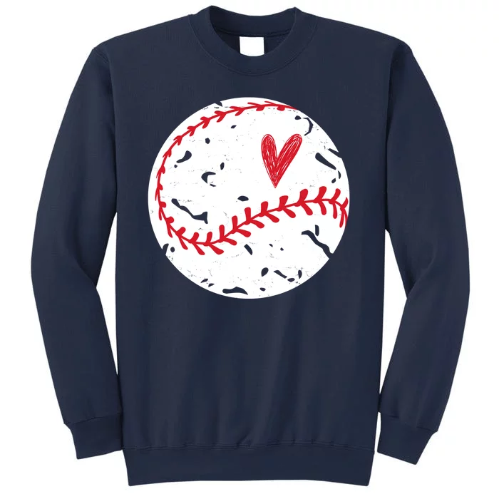 Baseball Heart Cute Vintage Sport Sweatshirt