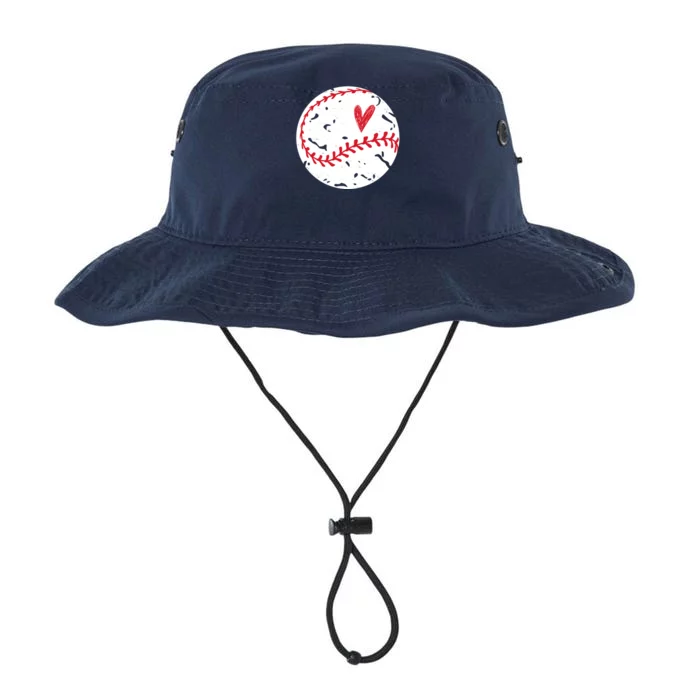 Baseball Heart Cute Vintage Sport Legacy Cool Fit Booney Bucket Hat