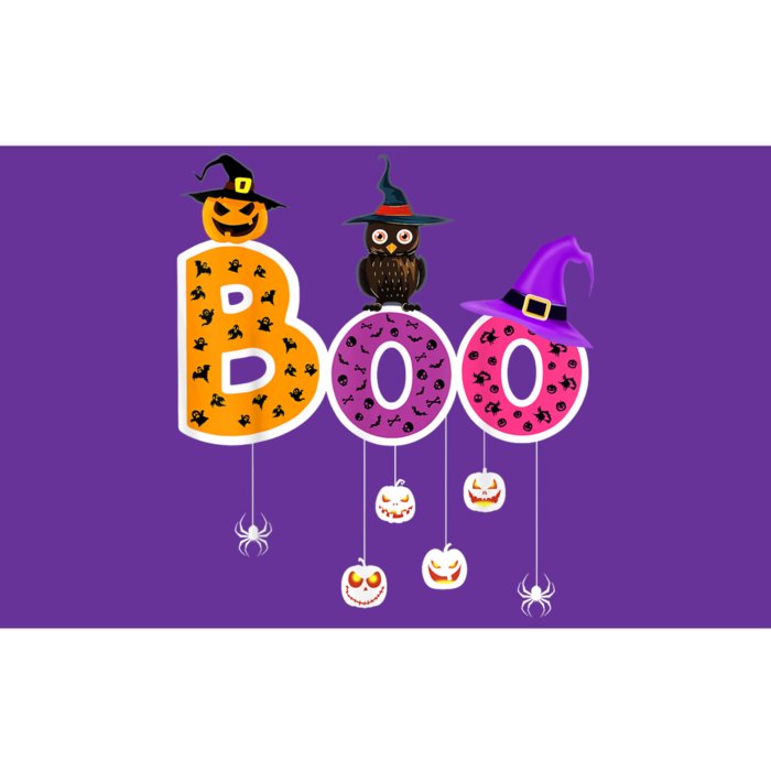 Boo Halloween Costume Spiders Ghosts Pumkin & Witch Hat Bumper Sticker