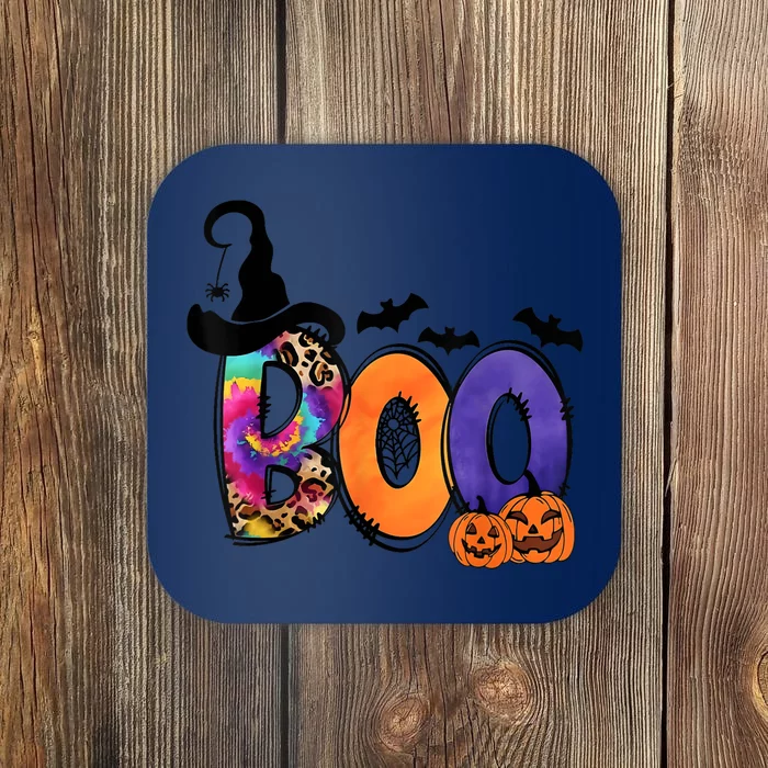 Boo Halloween Costume Spiders Ghosts Pumkin & Witch Hat Coaster