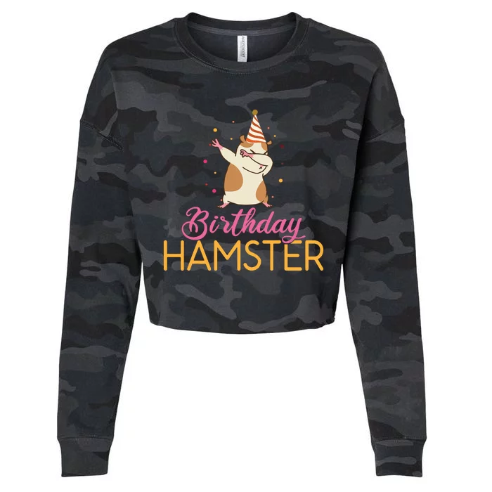 Birthday Hamster Cute Hamster Lover Cropped Pullover Crew