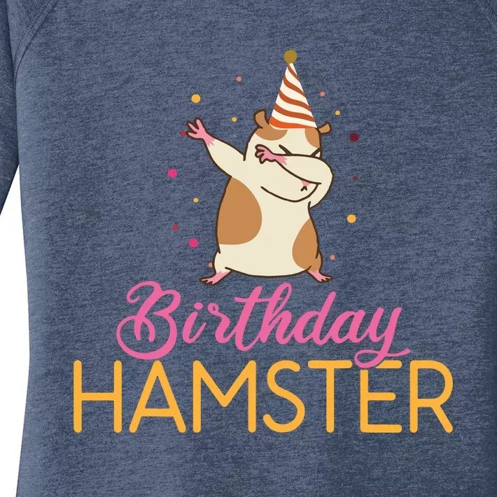 Birthday Hamster Cute Hamster Lover Women's Perfect Tri Tunic Long Sleeve Shirt