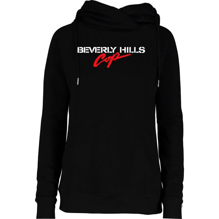 Beverly Hills Cop Logo Womens Funnel Neck Pullover Hood