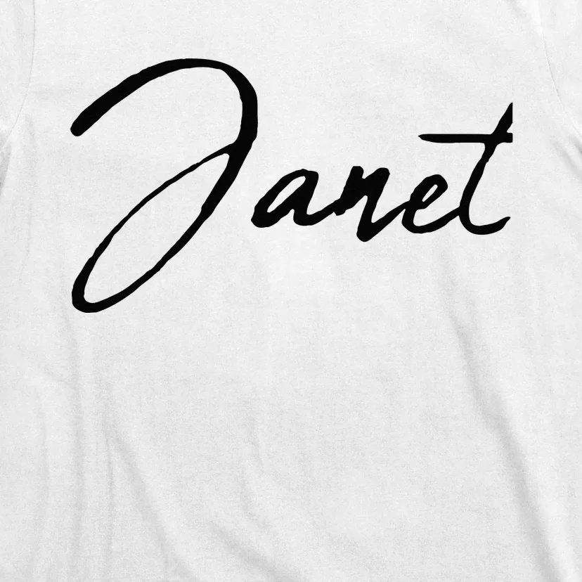 Beautiful Handwritten Calligraphy Janet T-Shirt