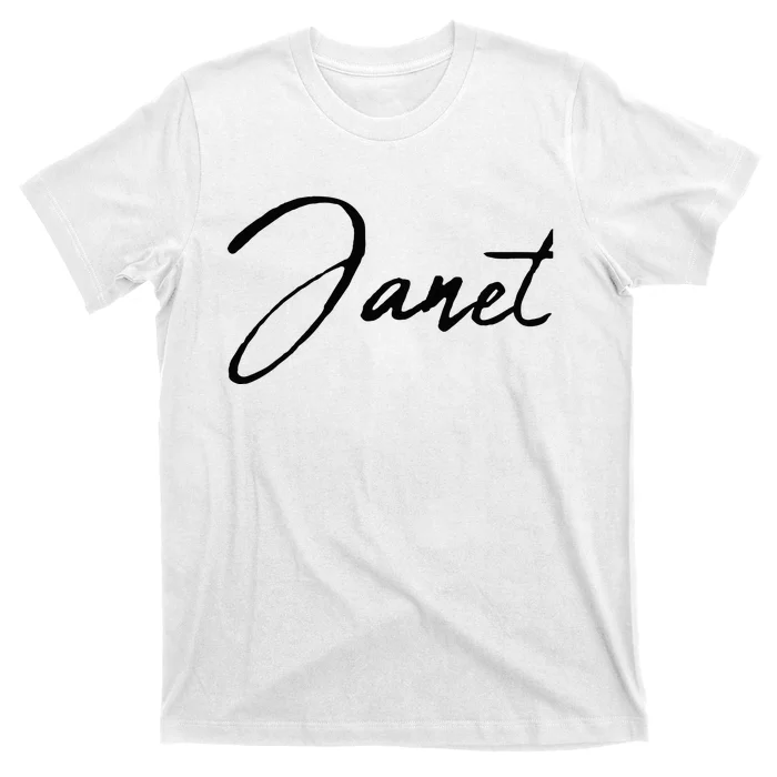 Beautiful Handwritten Calligraphy Janet T-Shirt