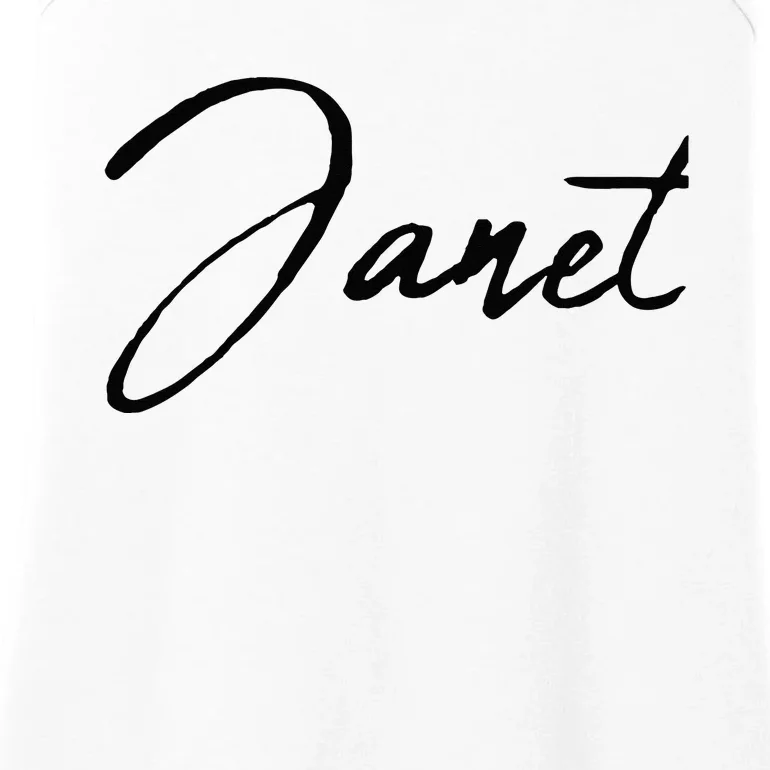 Beautiful Handwritten Calligraphy Janet Ladies Essential Tank