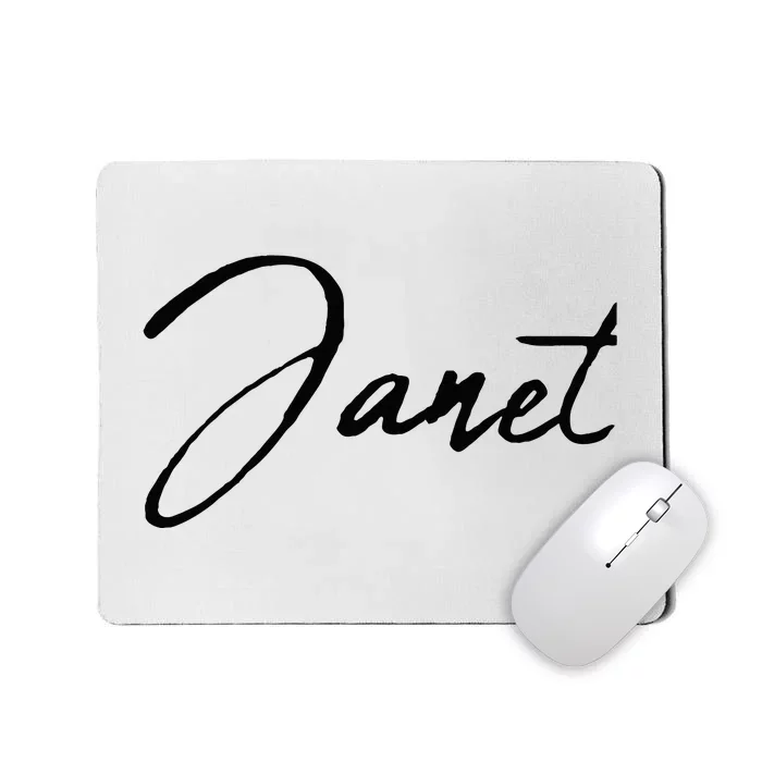 Beautiful Handwritten Calligraphy Janet Mousepad