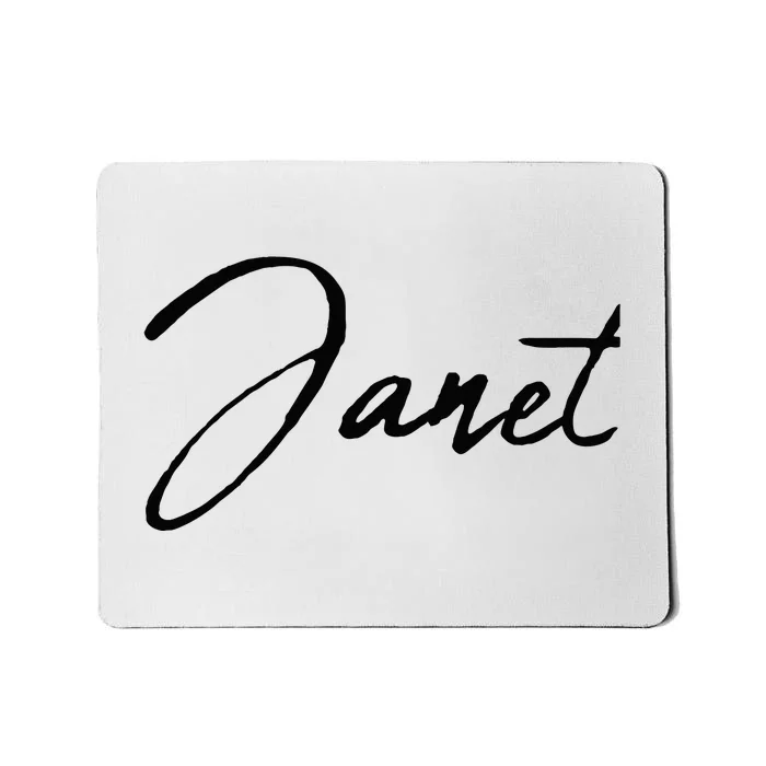 Beautiful Handwritten Calligraphy Janet Mousepad